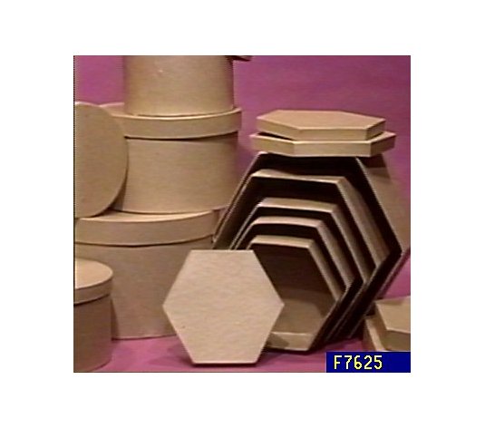 Set of 5 Paper Mache' Boxes 