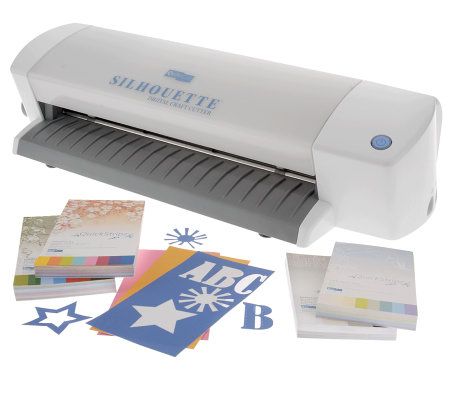 Silhouette Digital Craft Cutter with Download Card & 4 Paper Packs ...