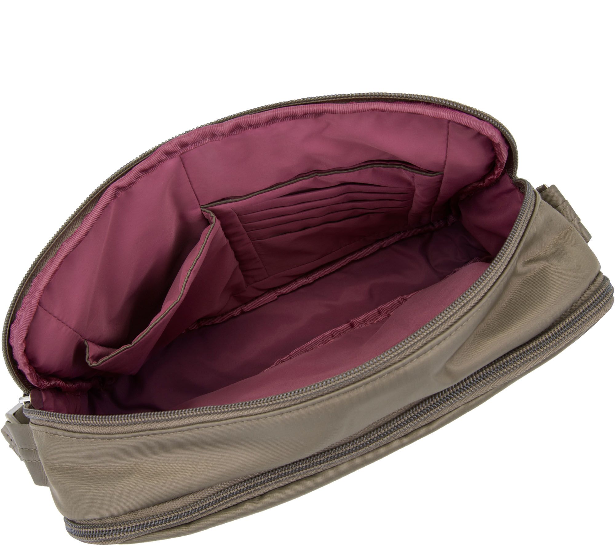 Travelon AntiTheft Square Pleated Crossbody with RFID