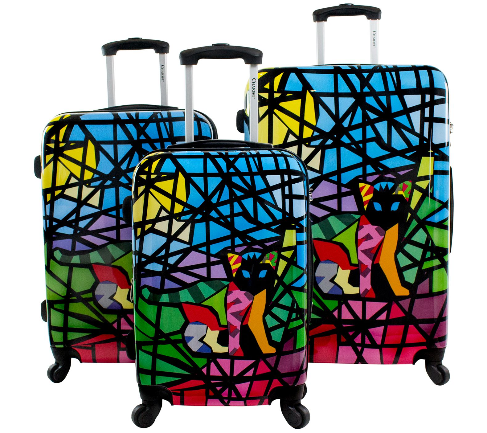 printed hardside luggage