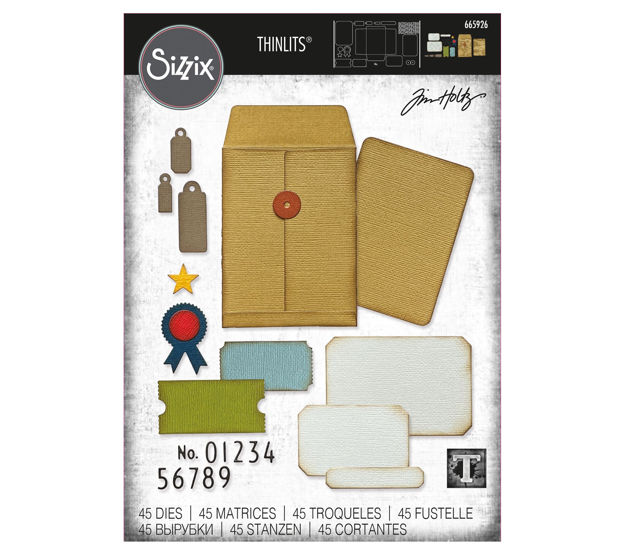 Sizzix Thinlits 45pc Ticket Collector Die Set