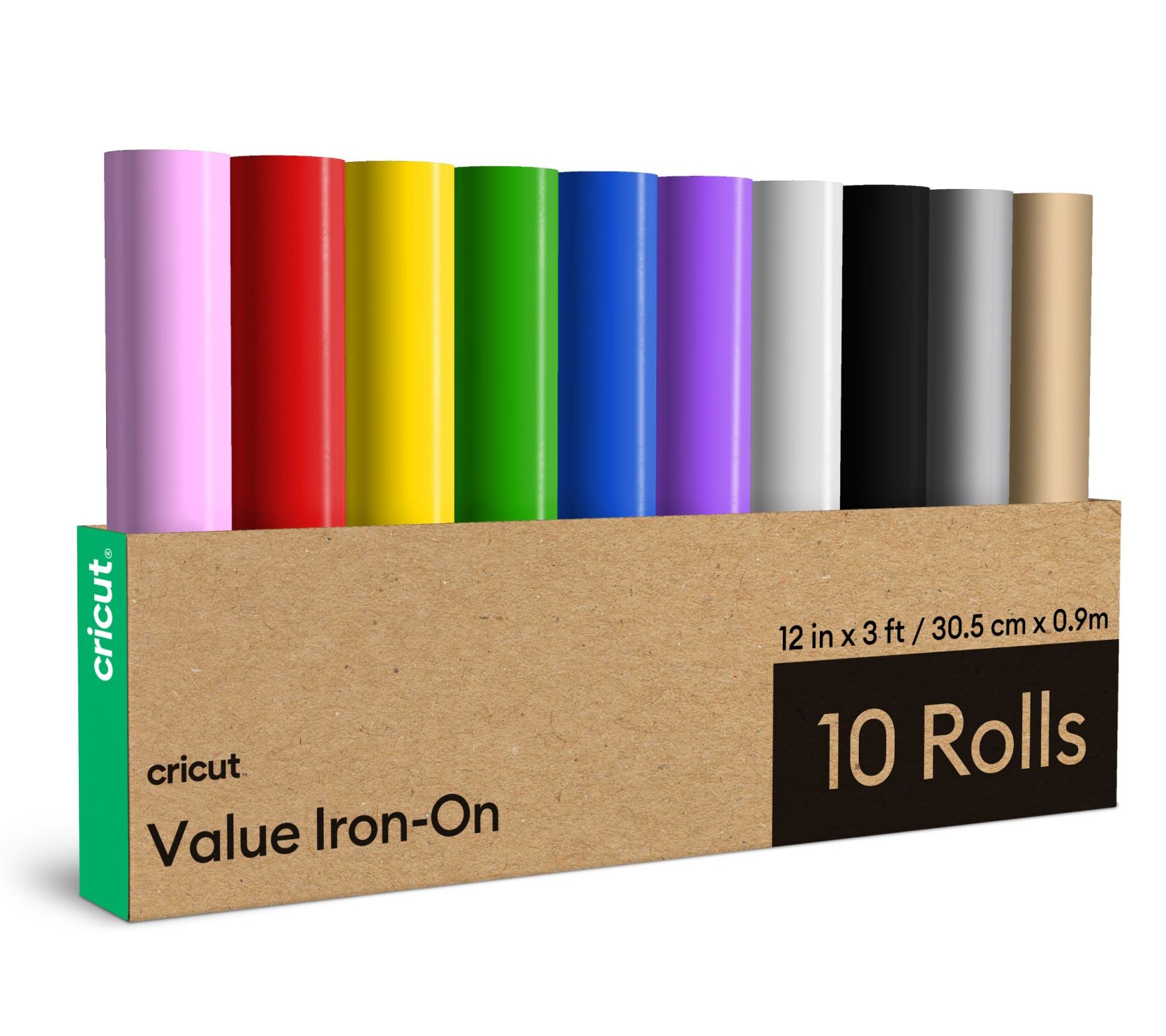 Cricut Value Iron-On Rainbow Sampler - 12 in x3 ft (10ct)