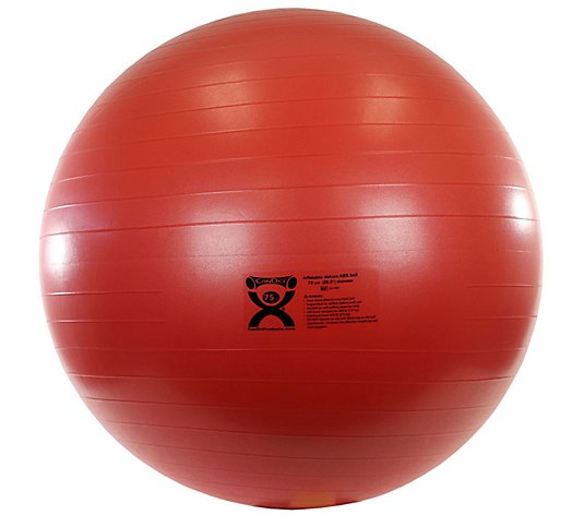 CanDo Inflatable Exercise Ball ABS Extra ThickRed 30"