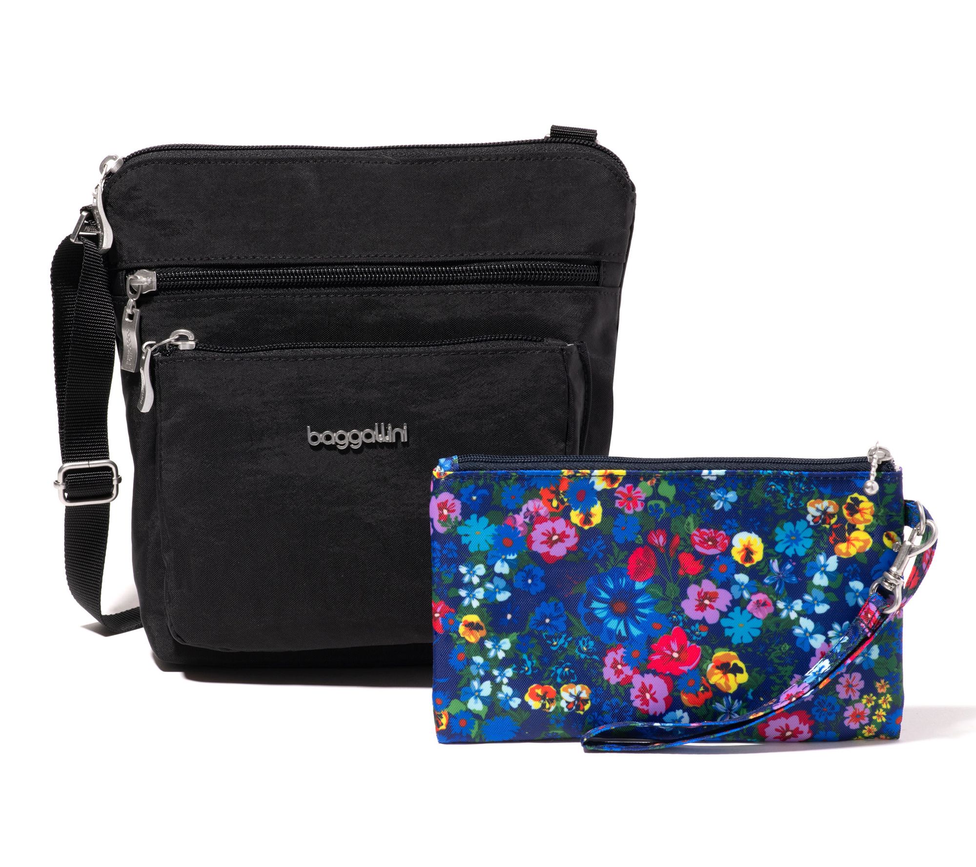 Baggallini RFID Pocket Crossbody with Wristlet