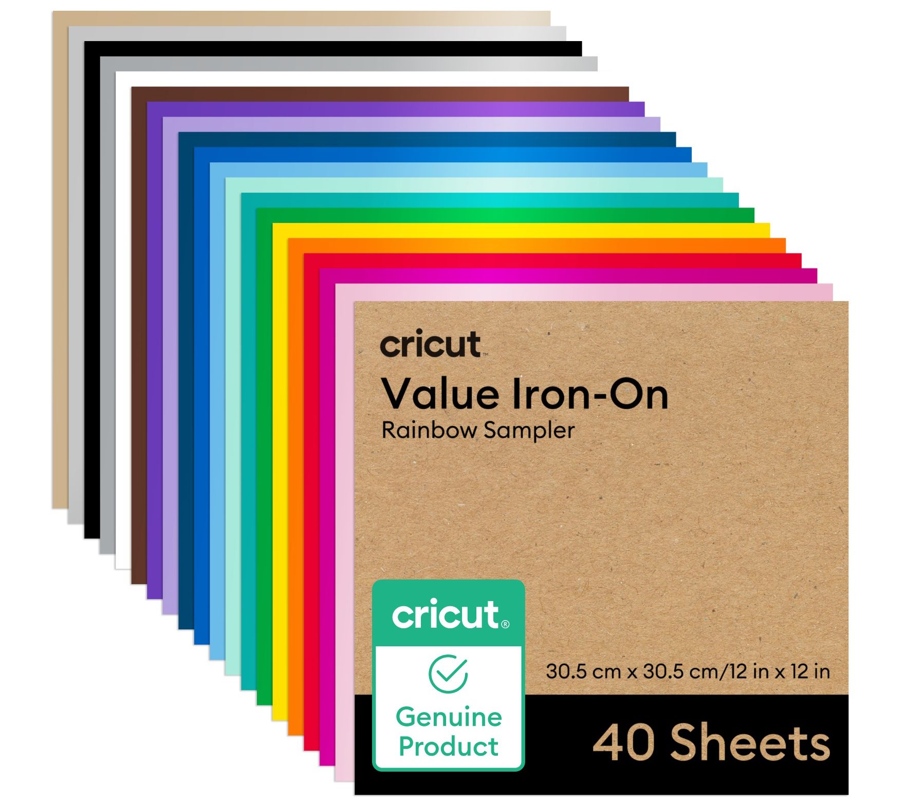 Cricut Value Iron-On Rainbow Sampler - 12 in x12 in (40ct)