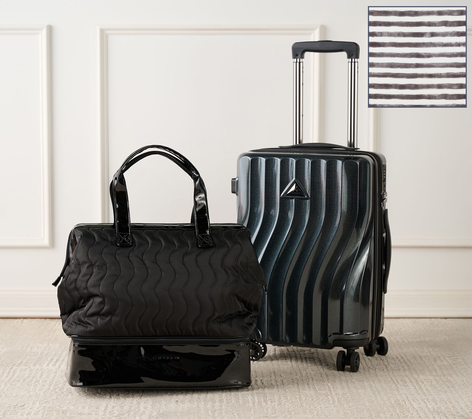 Triforce 21" Hardside Carry-On Luggage with Weekender Bag