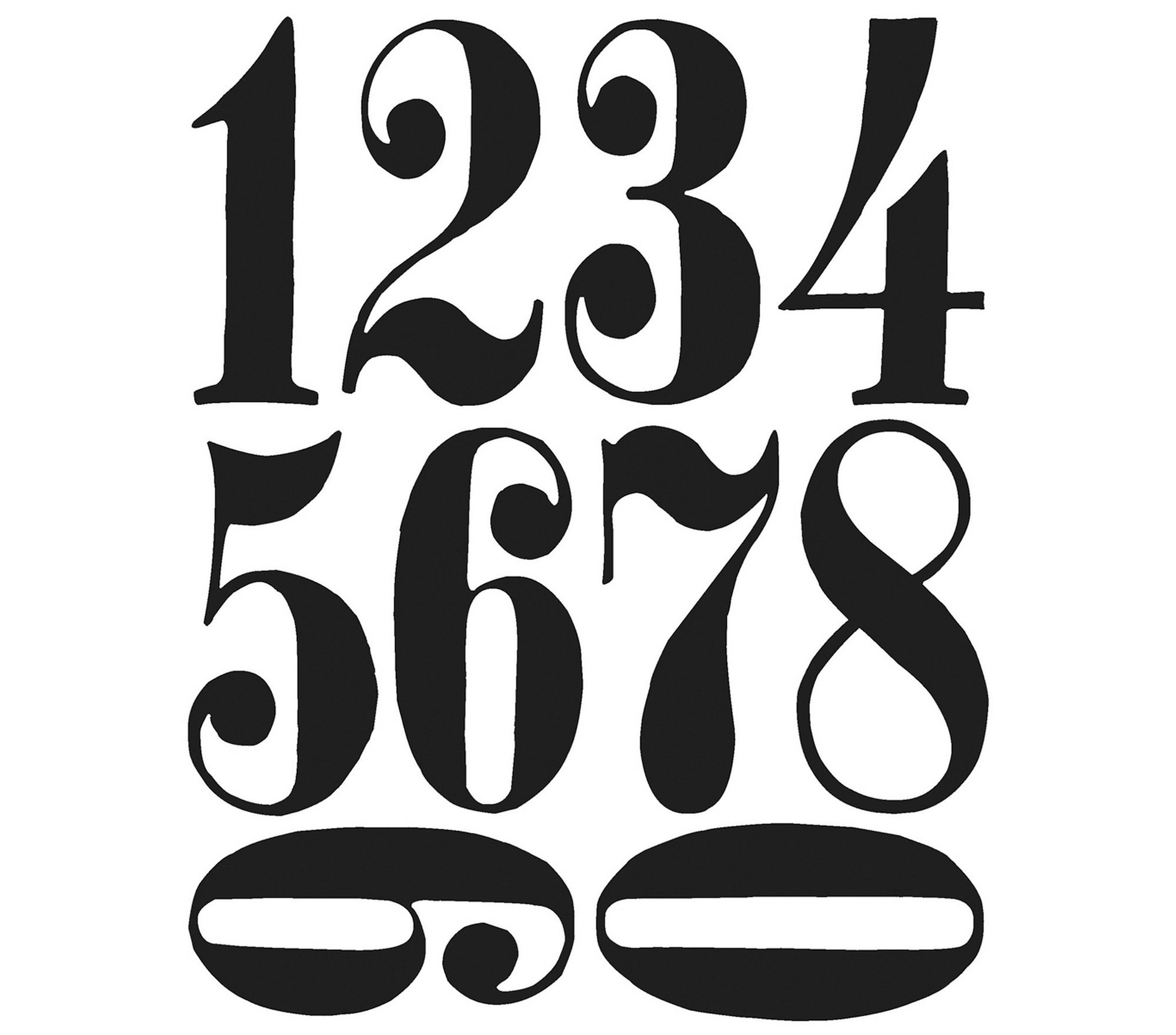 Tim Holtz Cling Stamp Set - Numeric