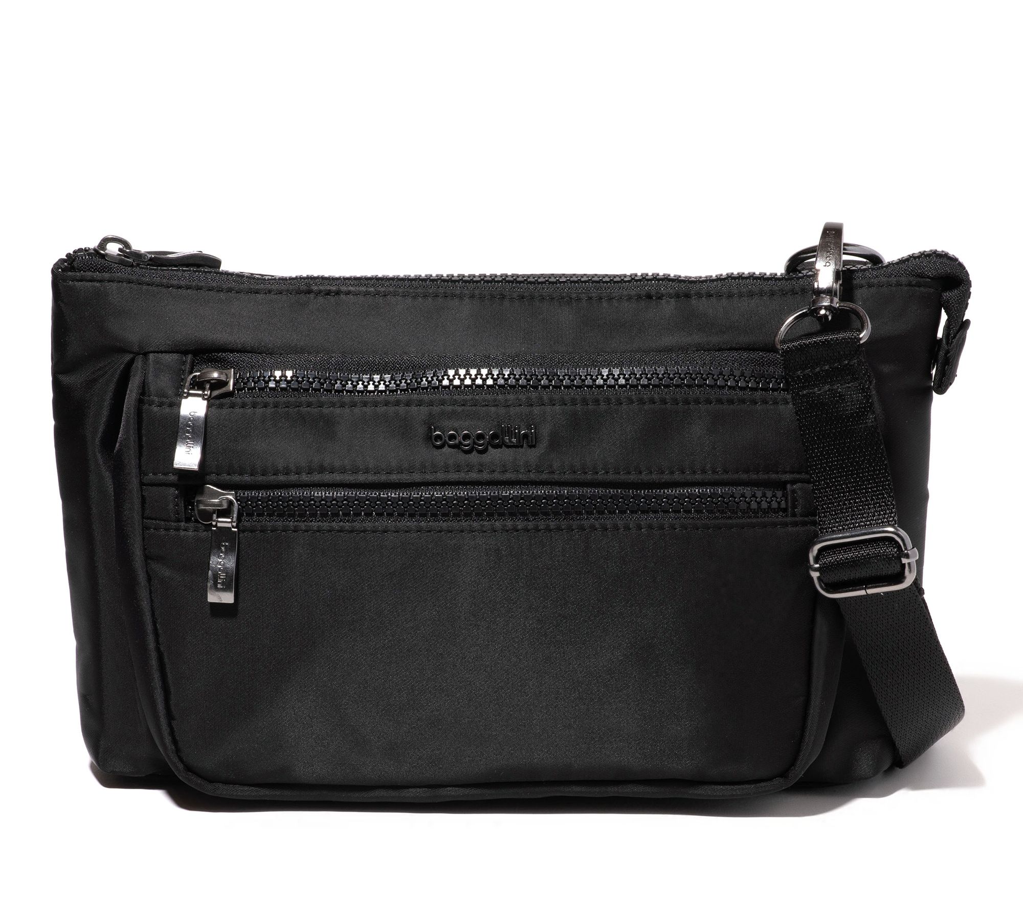 Baggallini Premier Twill Multi Zip RFID Crossbody Bag