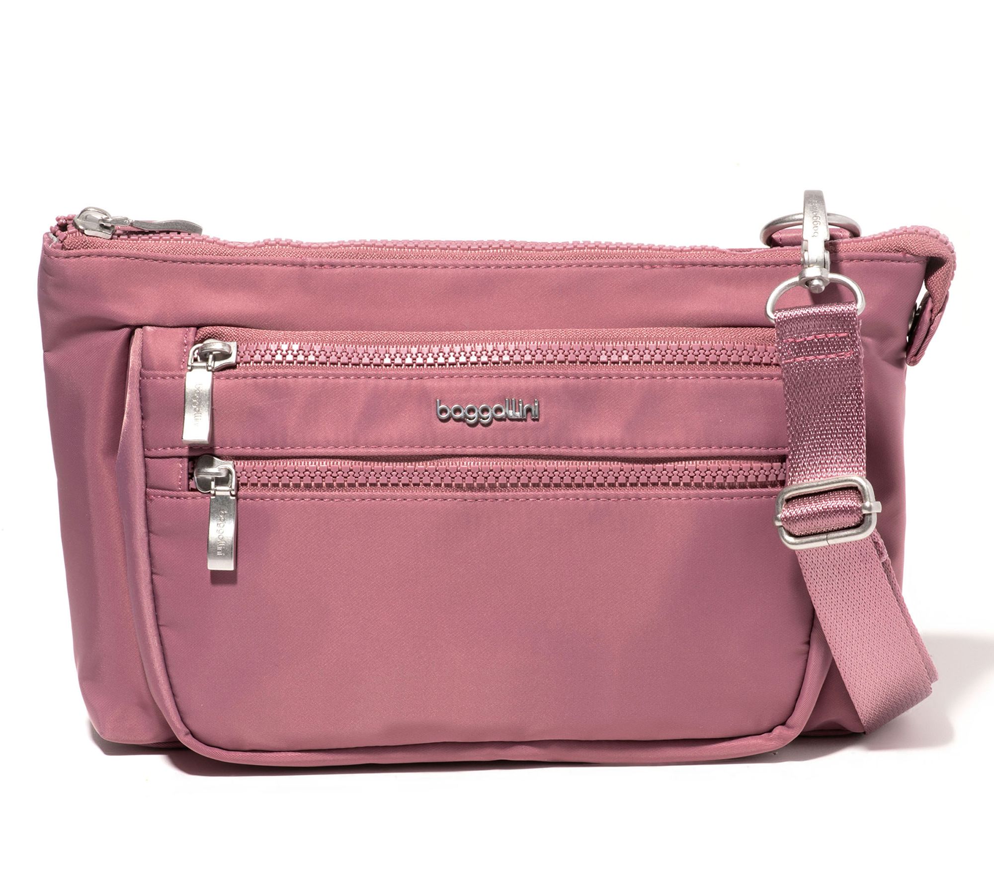 Baggallini Premier Twill Multi Zip RFID Crossbody Bag