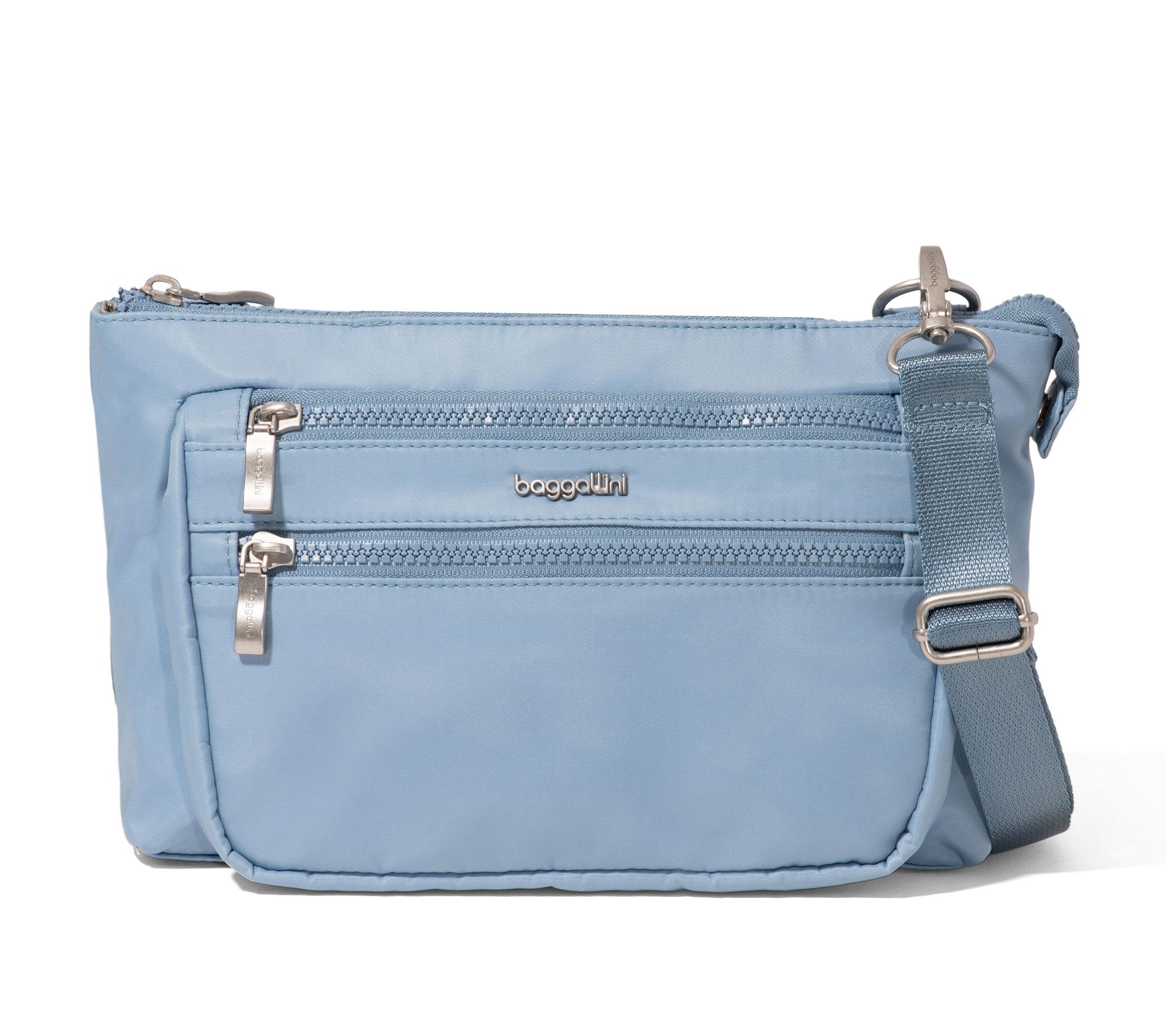 Baggallini Premier Twill Multi Zip RFID Crossbody Bag