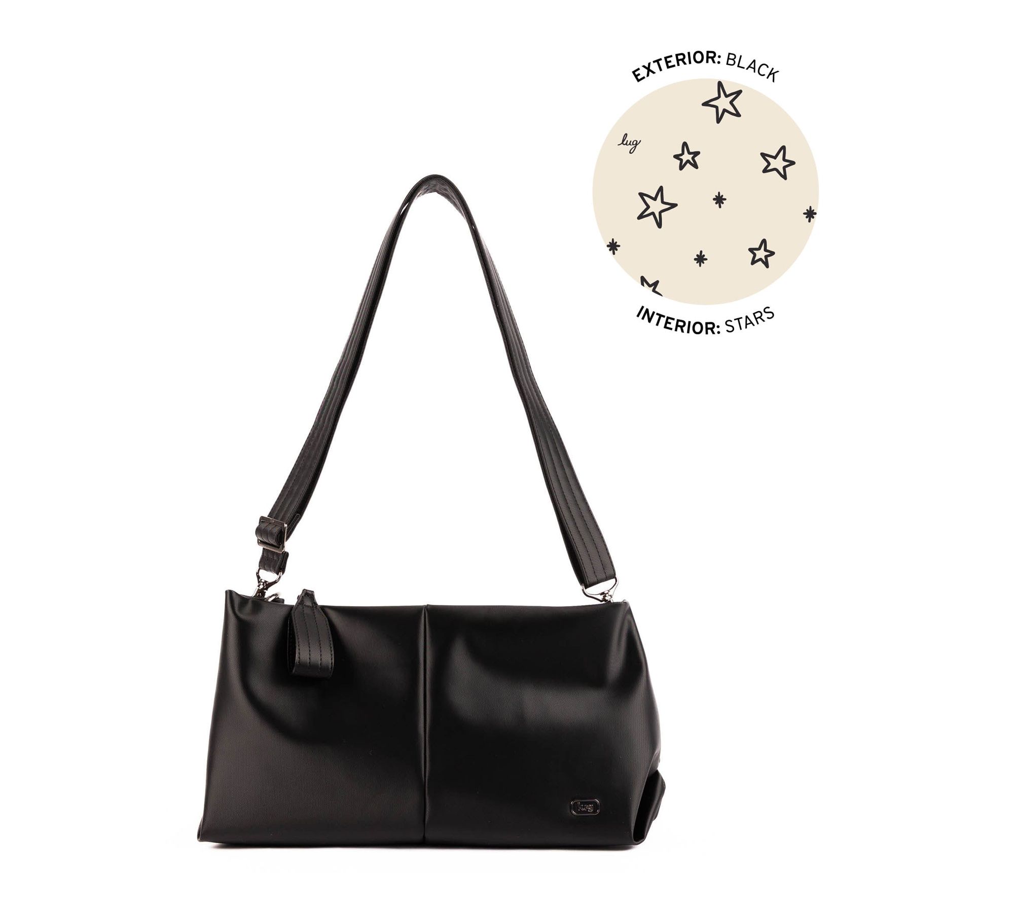 Lug Satin Half Luxe Plunge Shoulder Bag