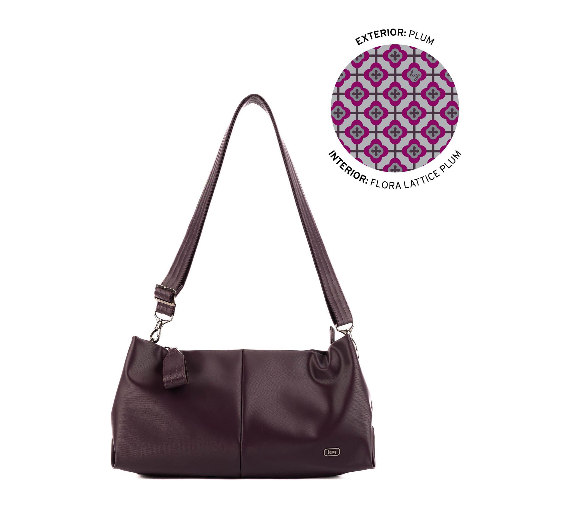 Lug Satin Half Luxe Plunge Shoulder Bag