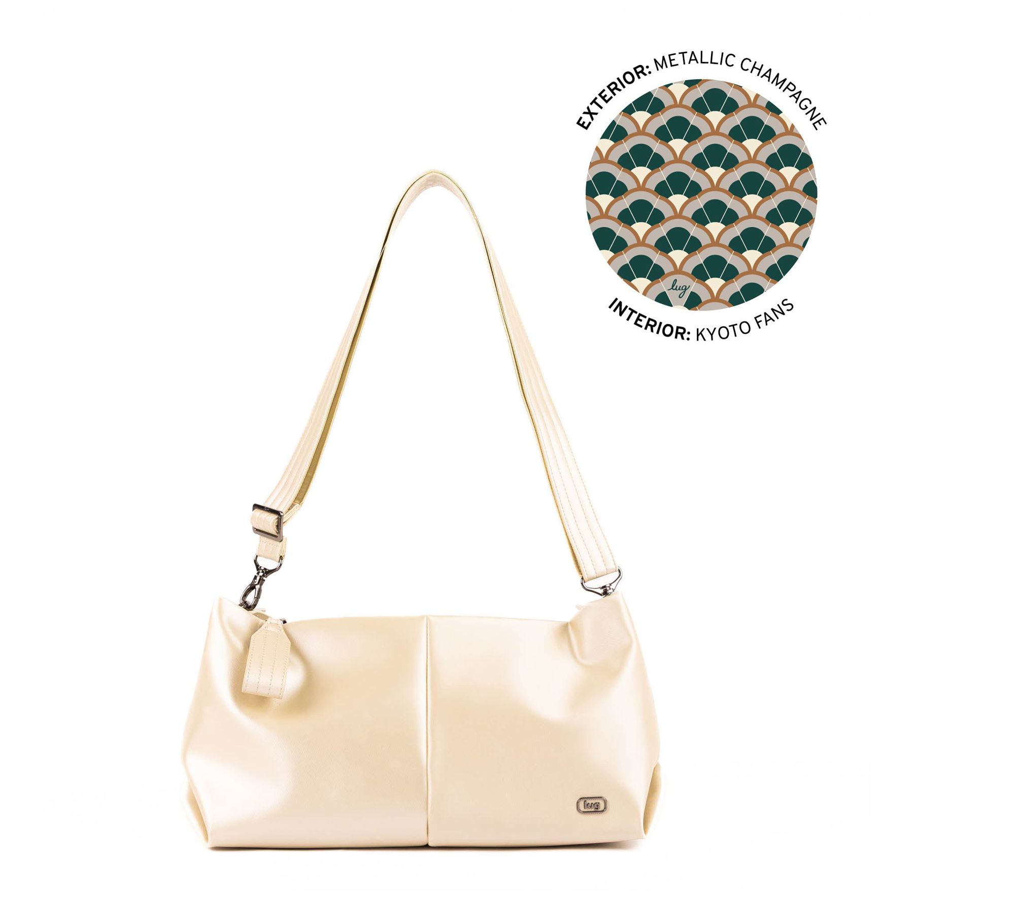 Lug Satin Half Luxe Plunge Shoulder Bag