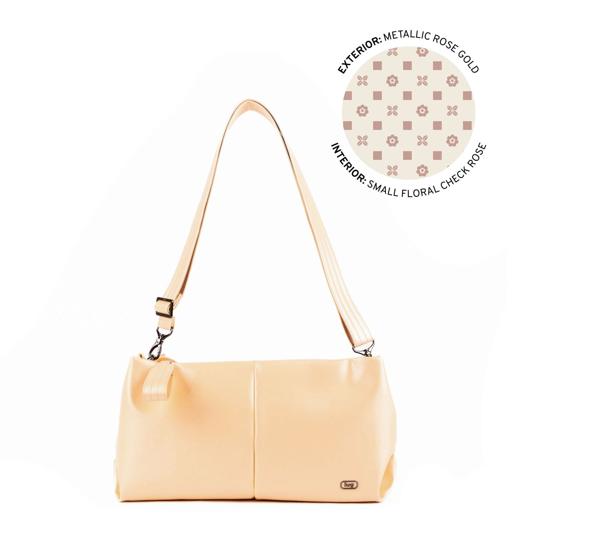 Lug Satin Half Luxe Plunge Shoulder Bag