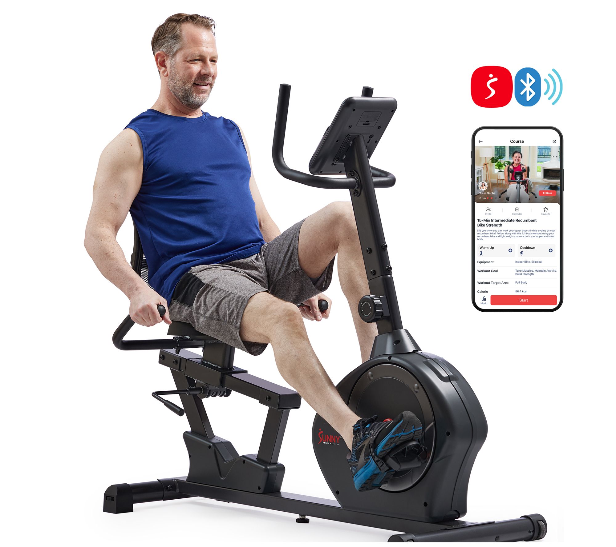 Sunny Magnetic Recumbent Bike