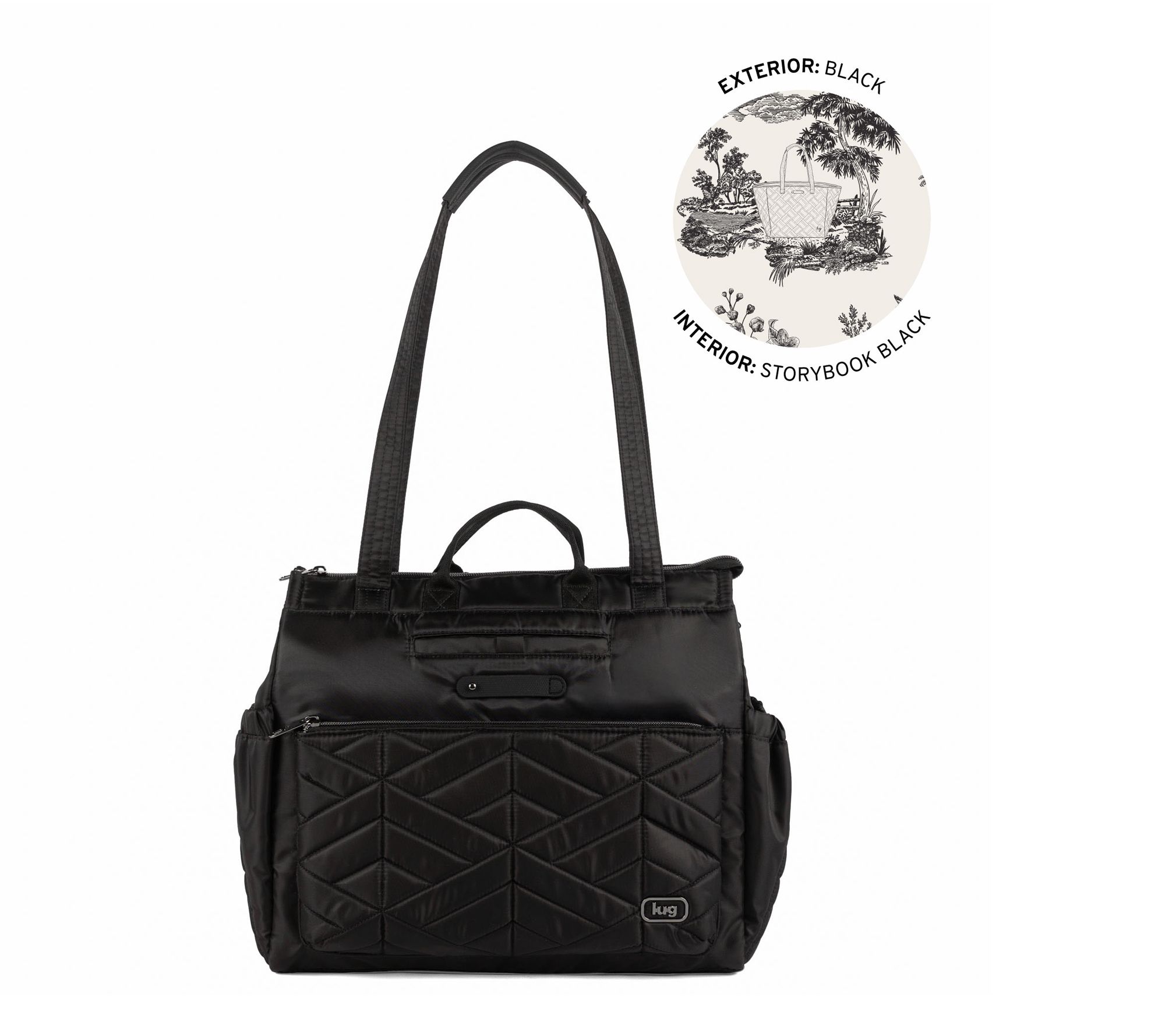 Lug Quilted Tote Bag with RFID & Charm Bar - Soprano