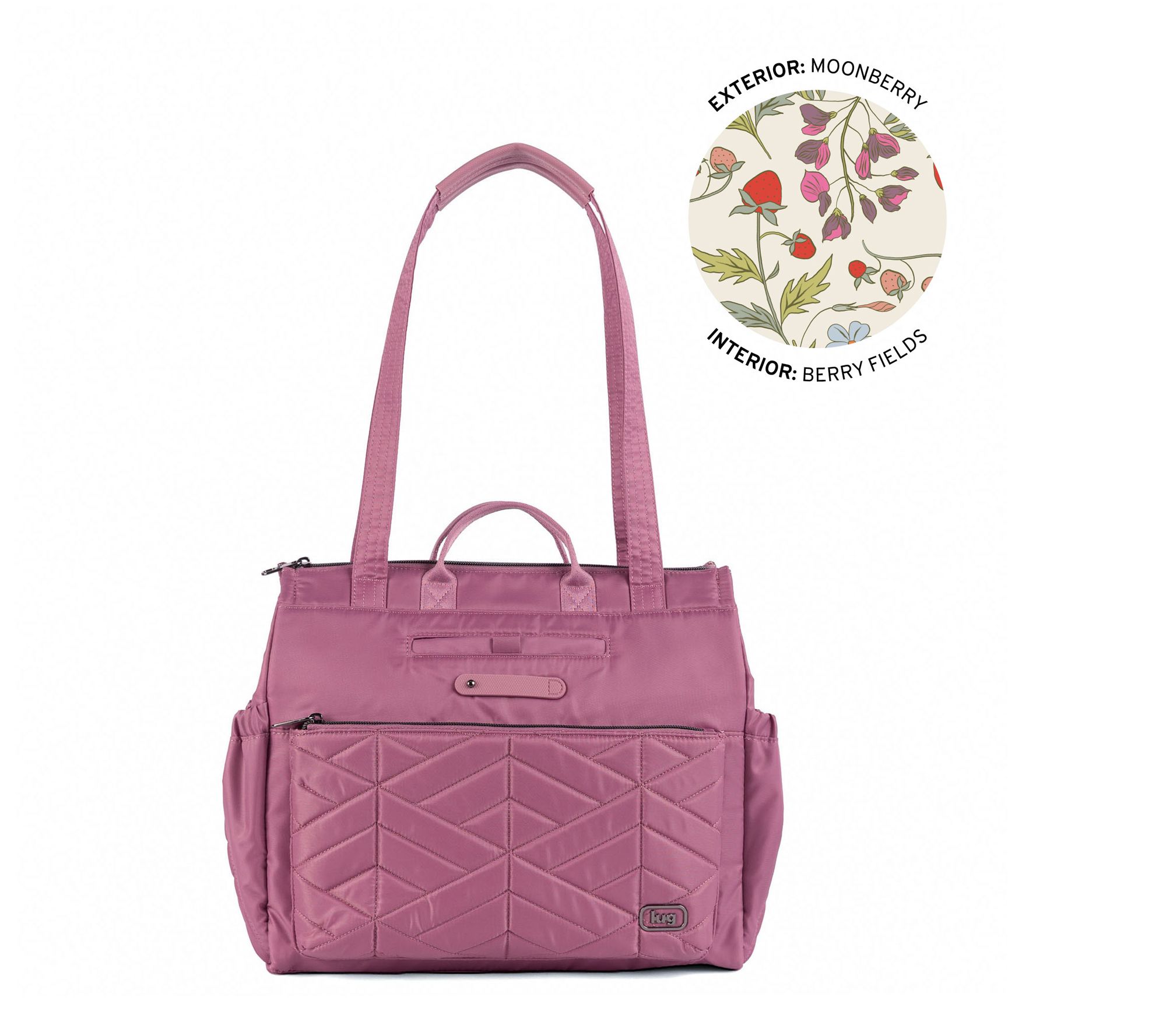 Lug Quilted Tote Bag with RFID & Charm Bar - Soprano