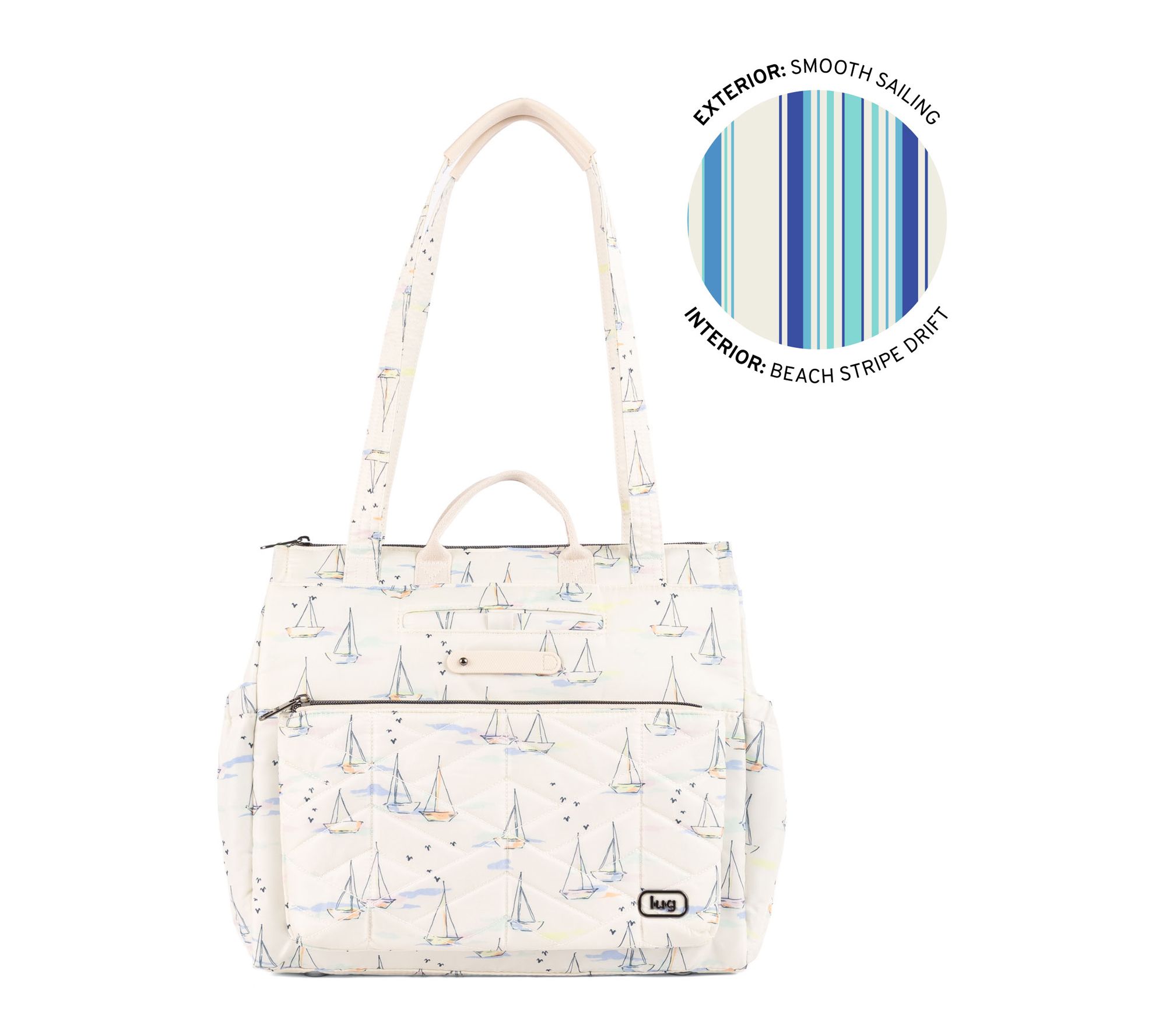 Lug Quilted Tote Bag with RFID & Charm Bar - Soprano