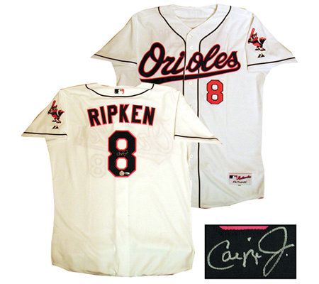 Cal Ripken, Jr. Autographed on Back Home WhiteOrioles Jersey 