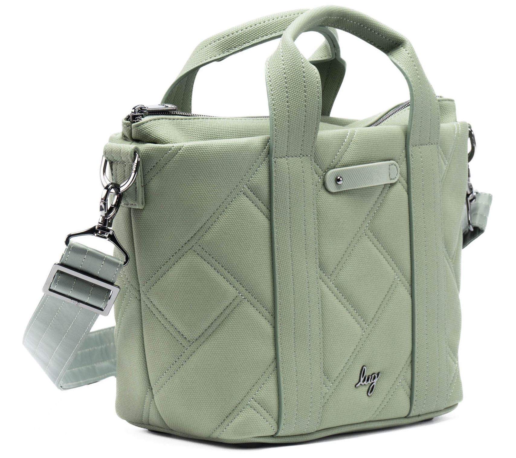 Lug Matte Luxe Crossbody with Tote Handles - Dory Medium