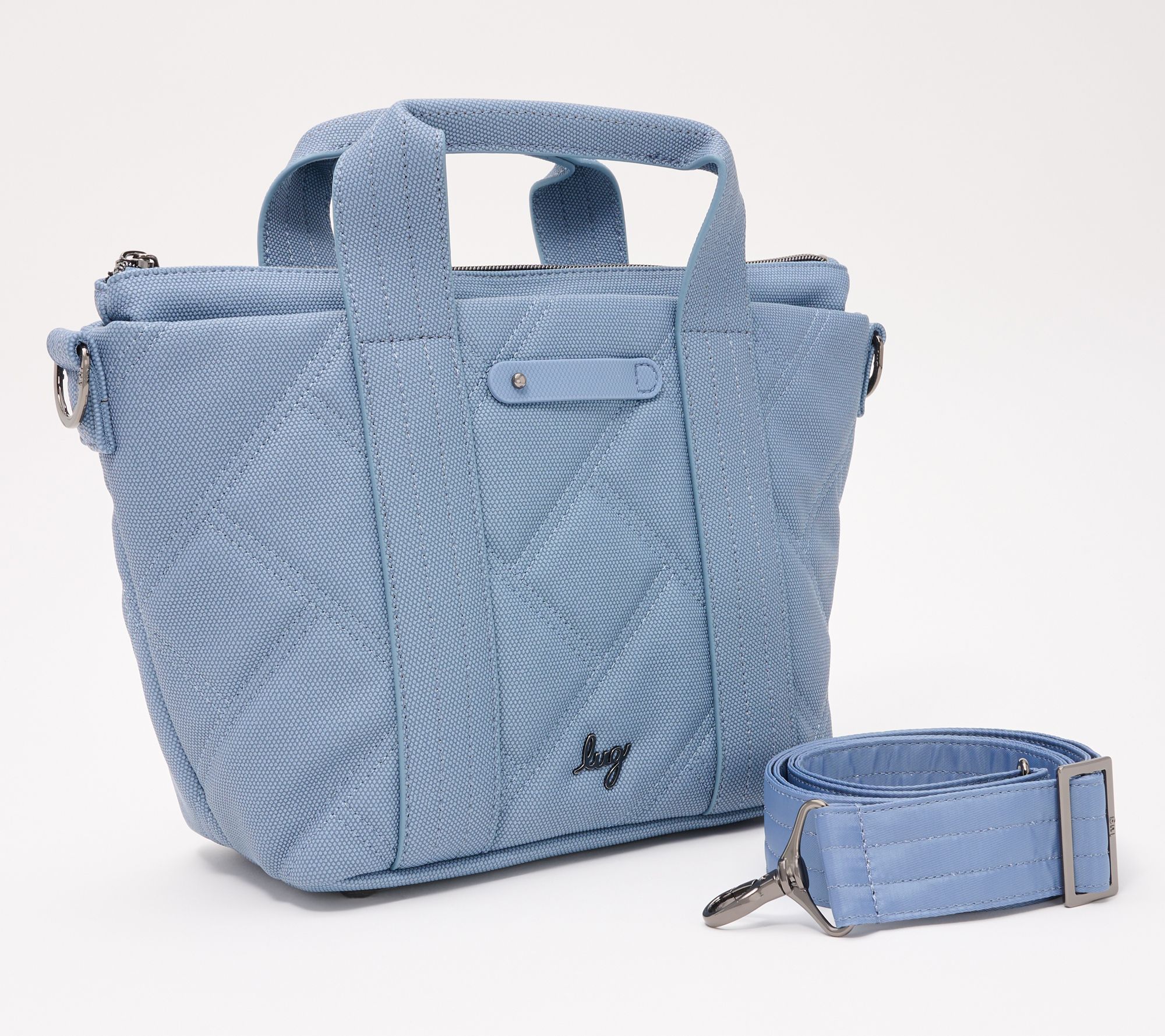 Lug Matte Luxe Crossbody with Tote Handles - Dory Medium