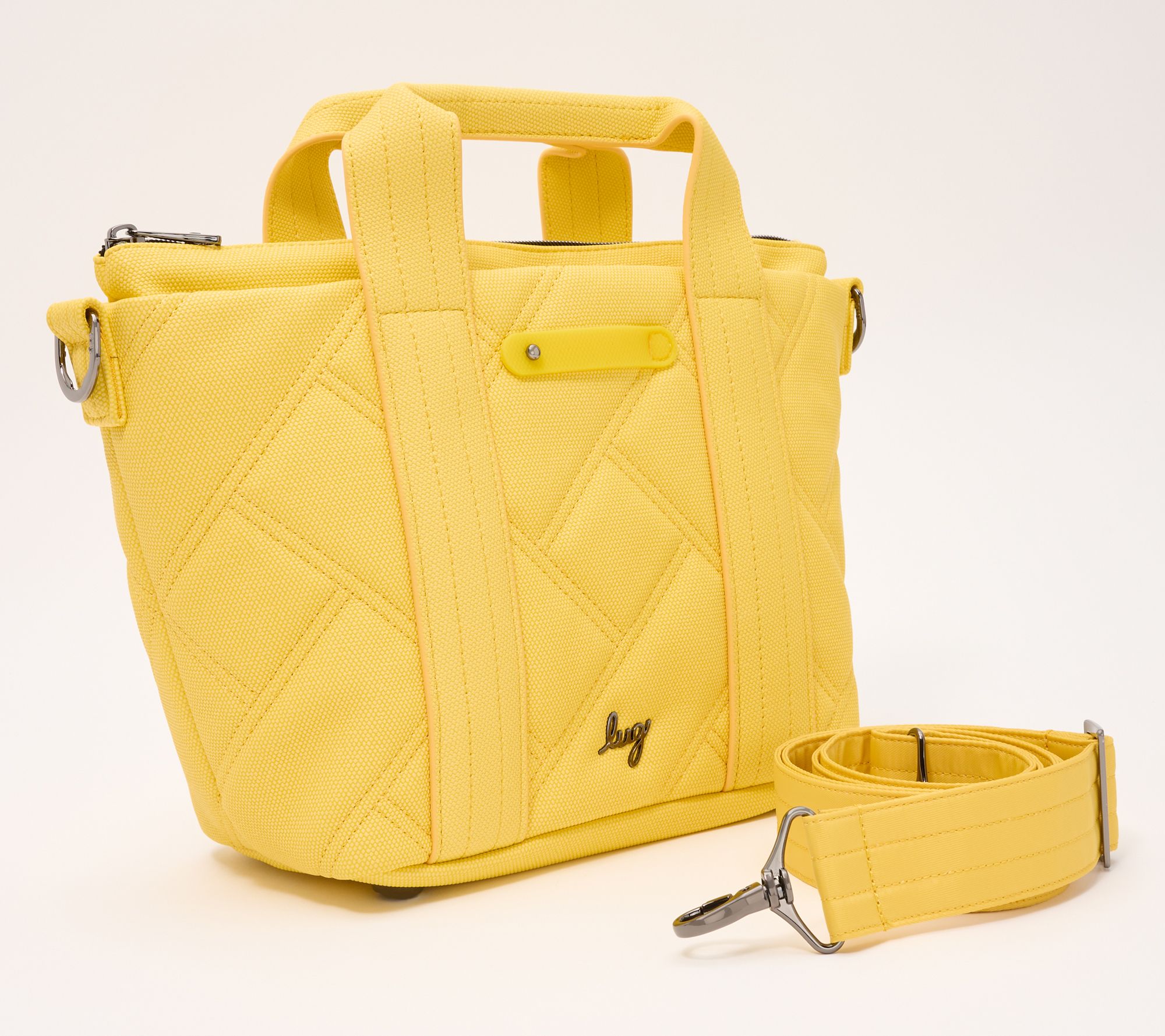 Lug Matte Luxe Crossbody with Tote Handles - Dory Medium