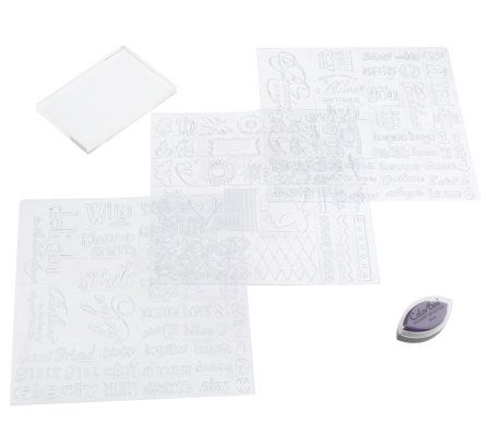 Brenda Walton 120-pc. Clear Stamp Kit with Acrylic Block and Ink Pad ...