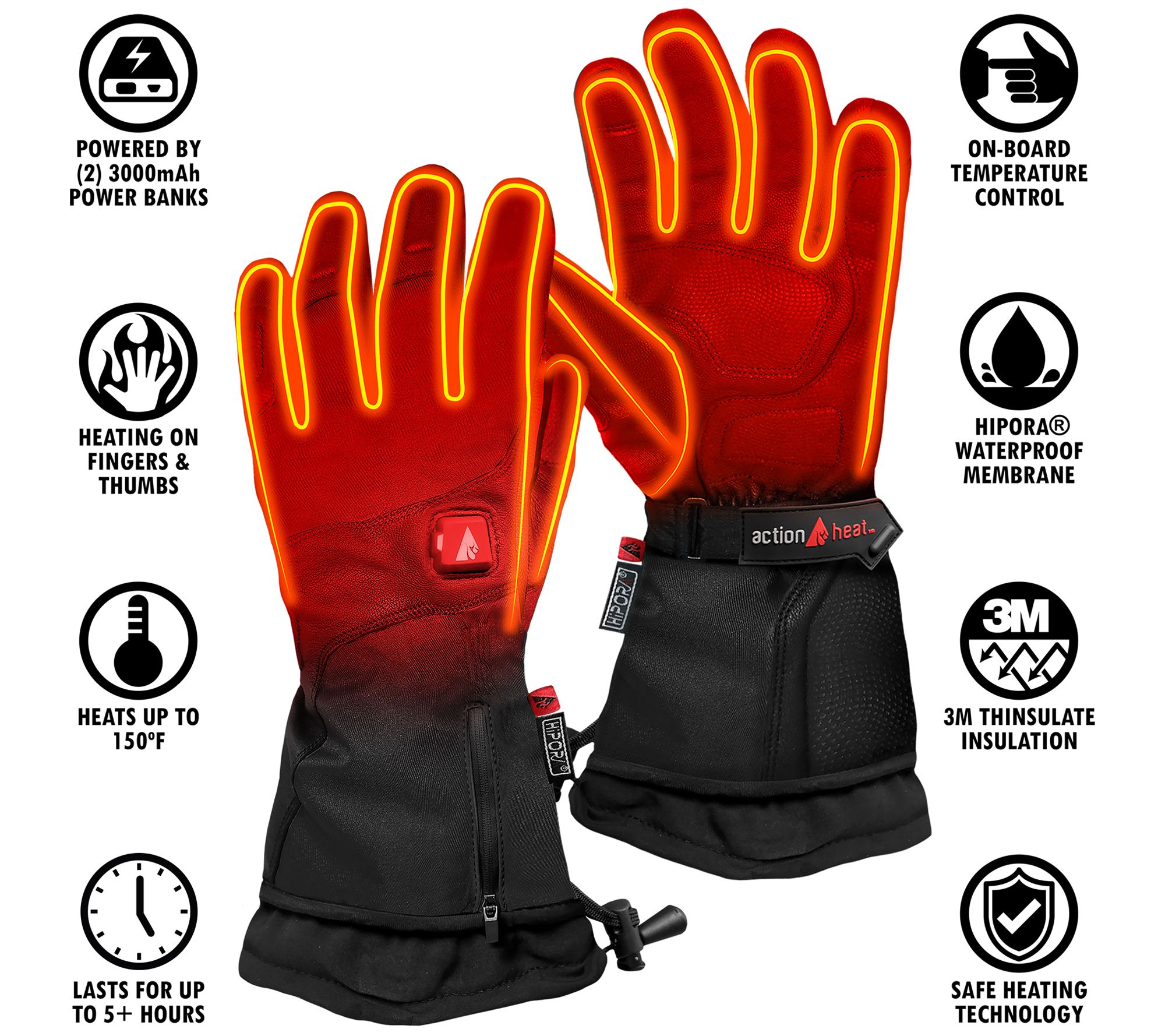 ActionHeat Women's 5V Battery Heated Premium Gloves - QVC.com