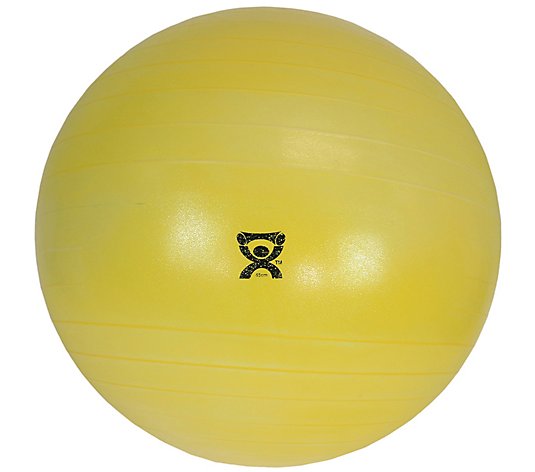 CanDo Inflatable Exercise Ball ABS Extra-Thick,Yellow, 18"