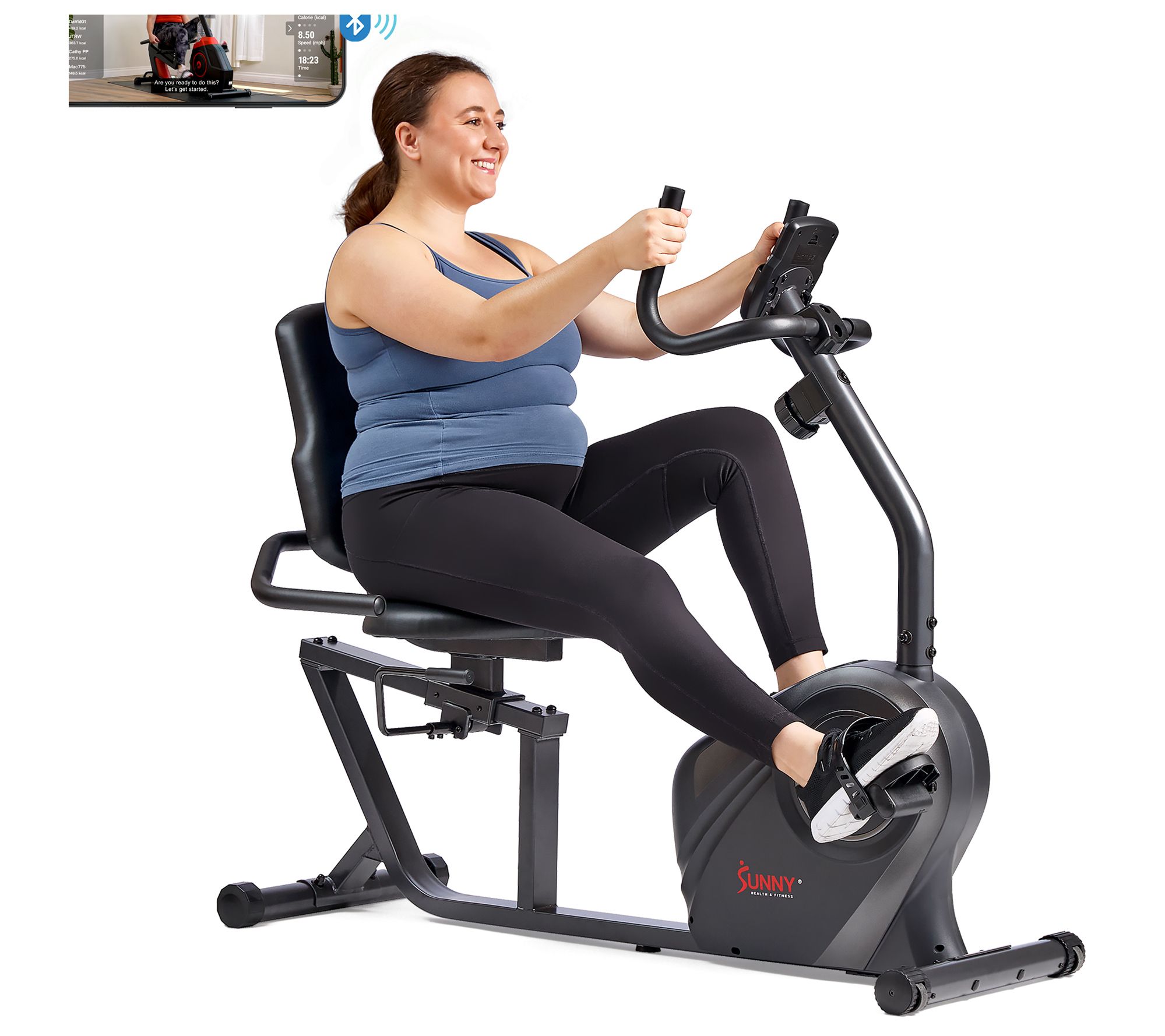Sunny Connected Recumbent Bike