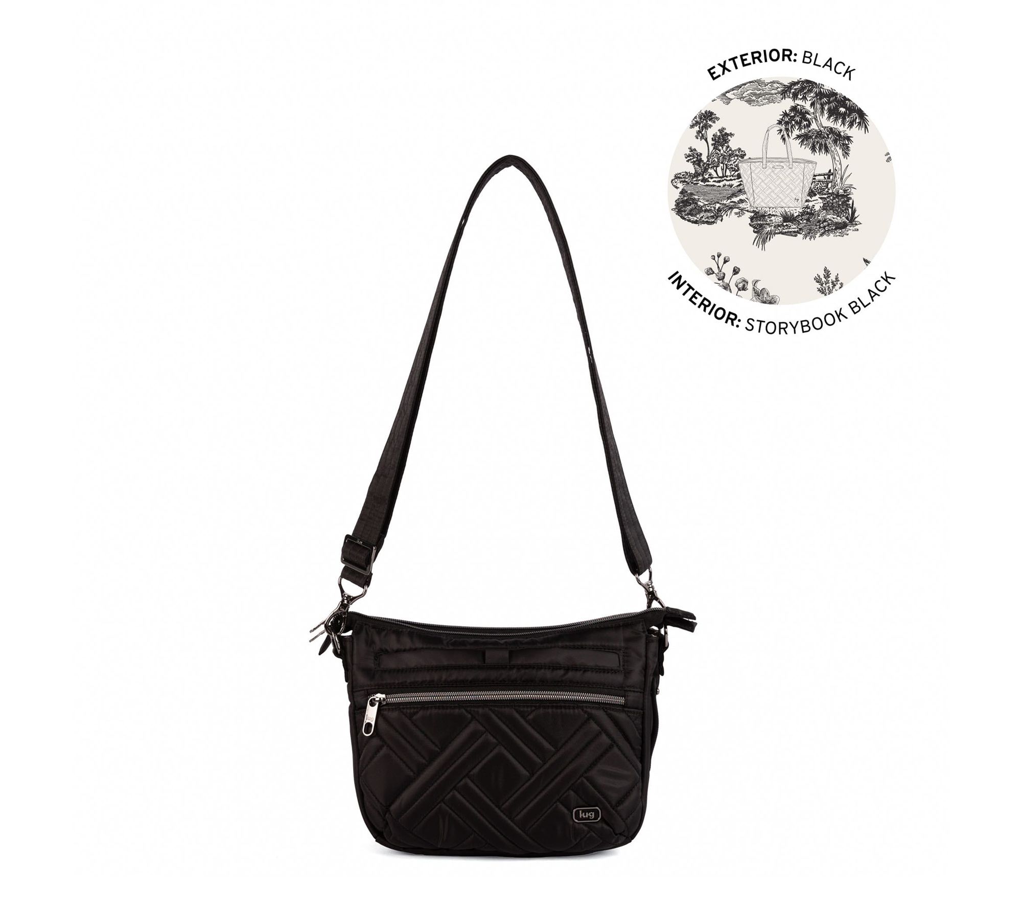 Lug Classic Quilted Crossbody with Charm Bar - Double Dash