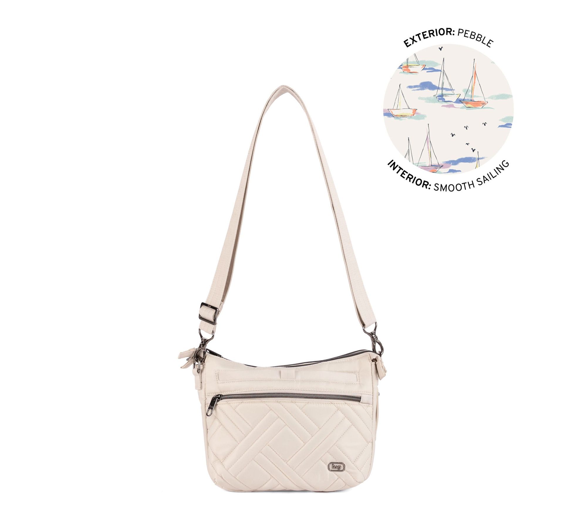 Lug Classic Quilted Crossbody with Charm Bar - Double Dash