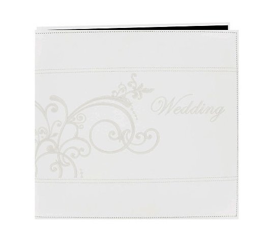 Embroidered Scroll Faux-Leather Post-Bound Album 12"x12"