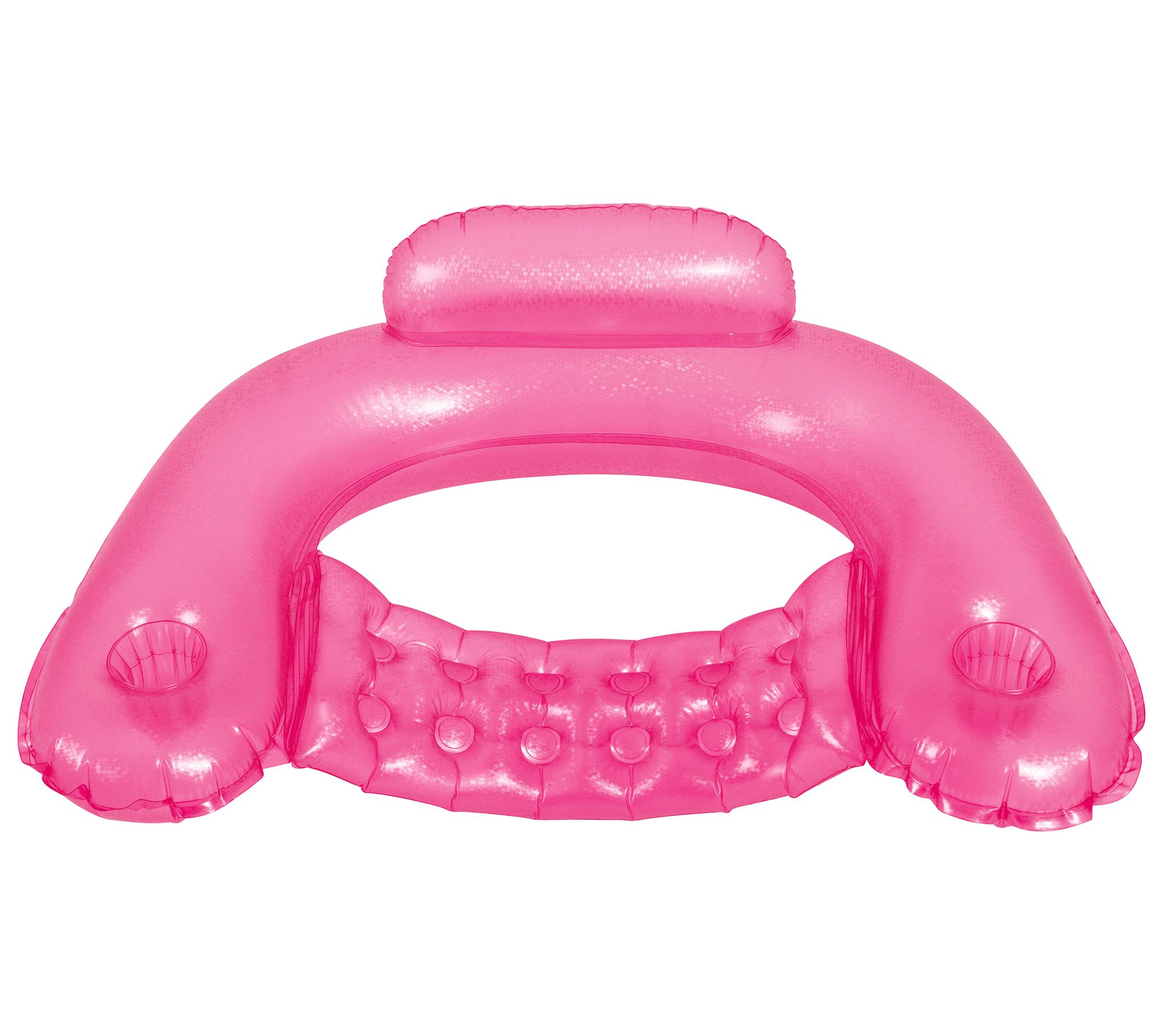 Pool Central Water Lounger w/ Cup Holders and B ackrest