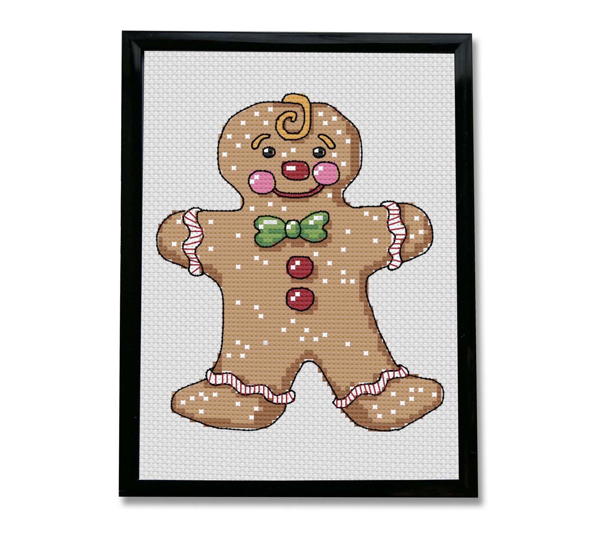 Spot Colors Gingerbread Man Counted Cross Stitch Kit
