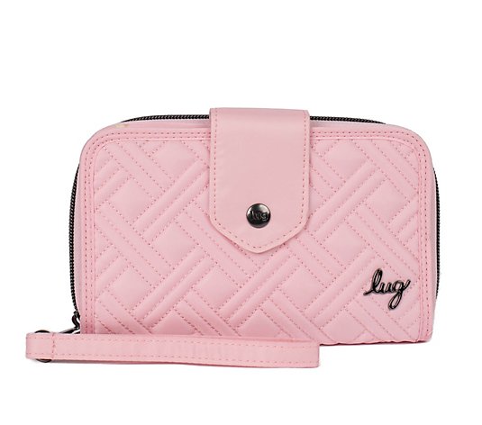 Lug Large Quilted Zip Wallet - Foxtrot - QVC.com