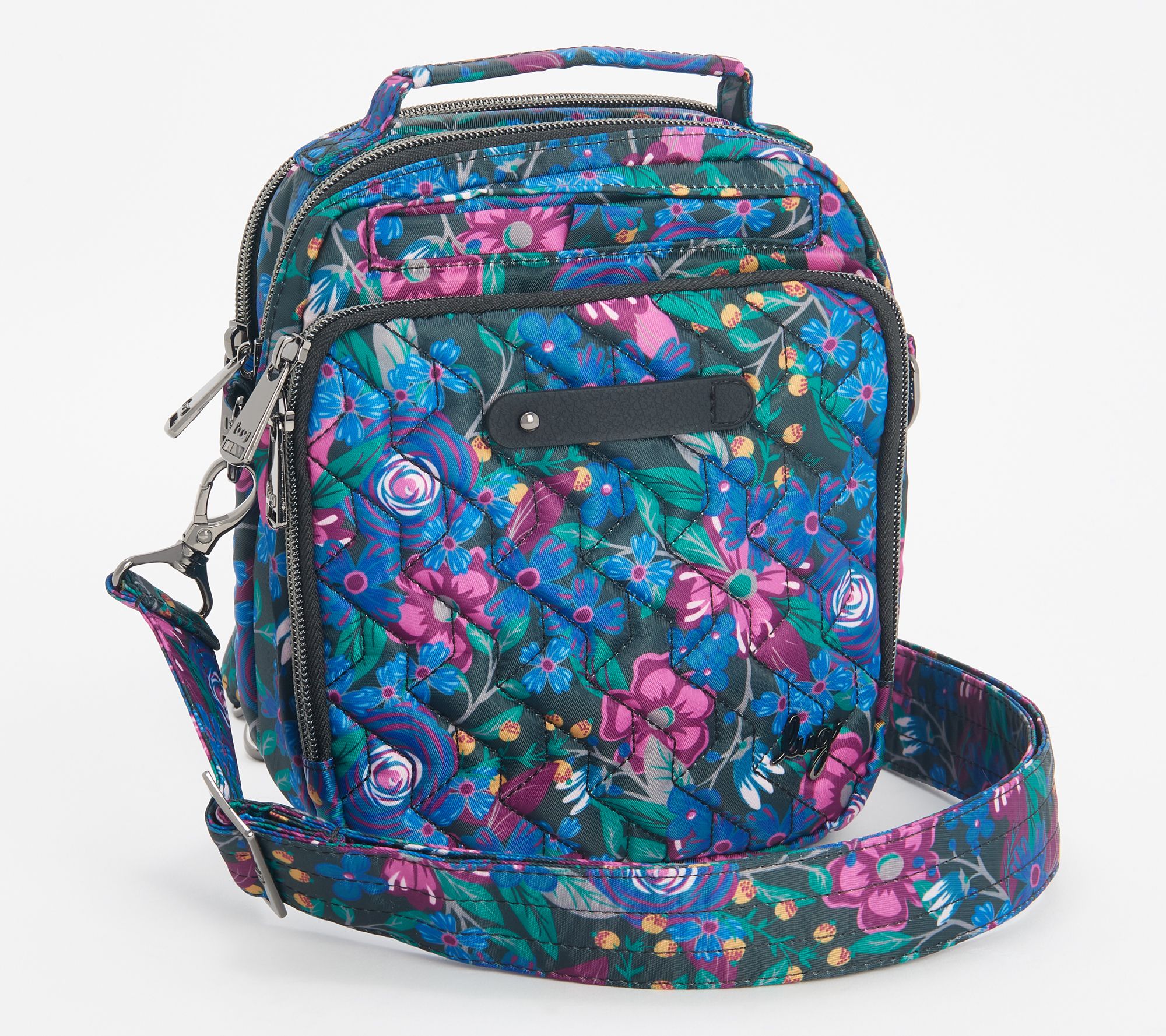 Lug RFID Crossbody with Charm Bar - Skeeter - QVC.com