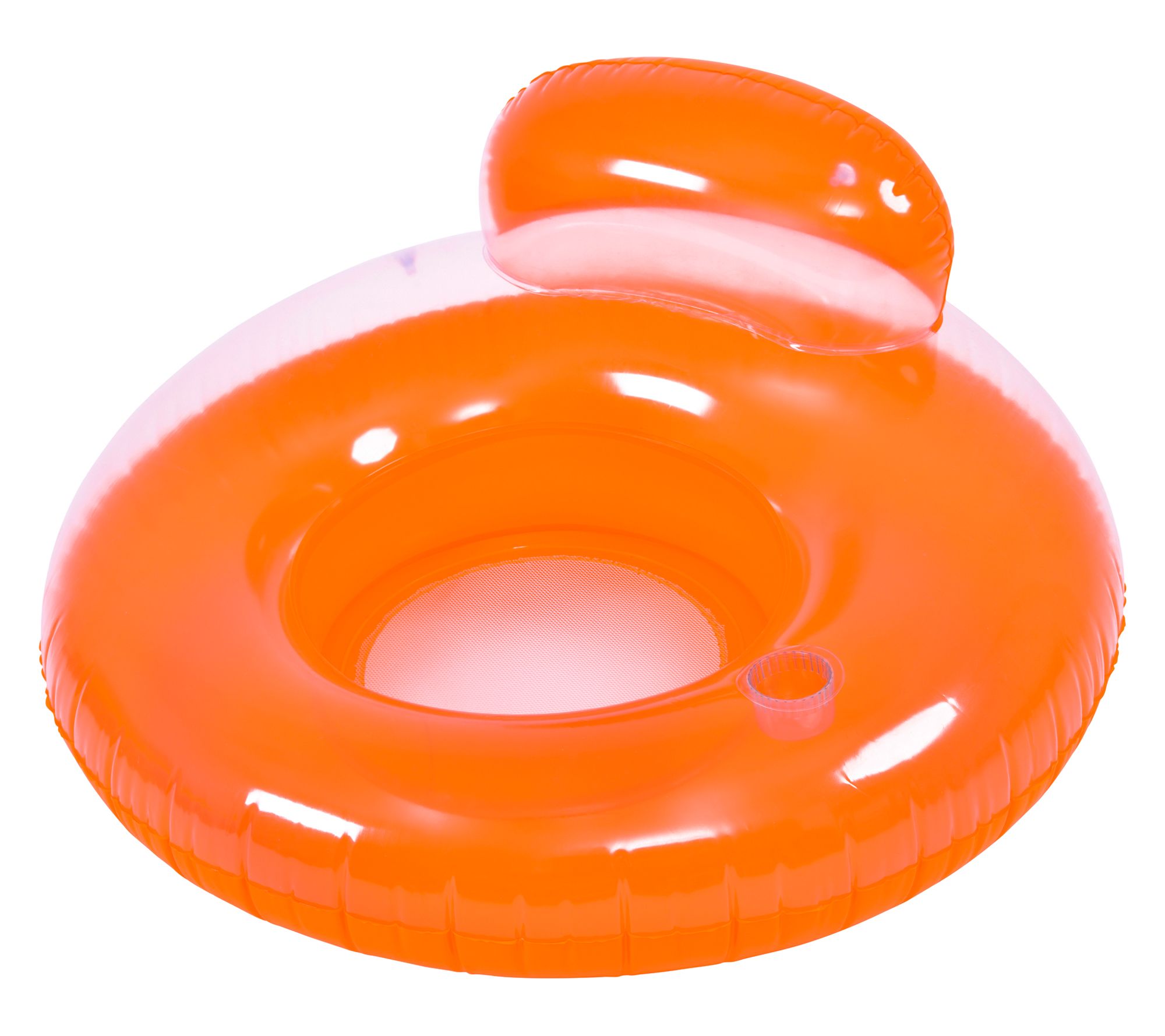 Pool Central 46.5" Orange Inner Tube Pool Float with Backrest