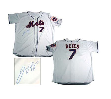 Jose Reyes Solid White Home Mets Jersey 