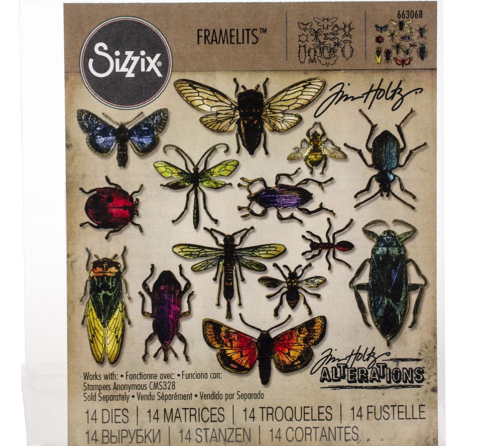 Sizzix Framelits 14pc Entomology Insect Die Set