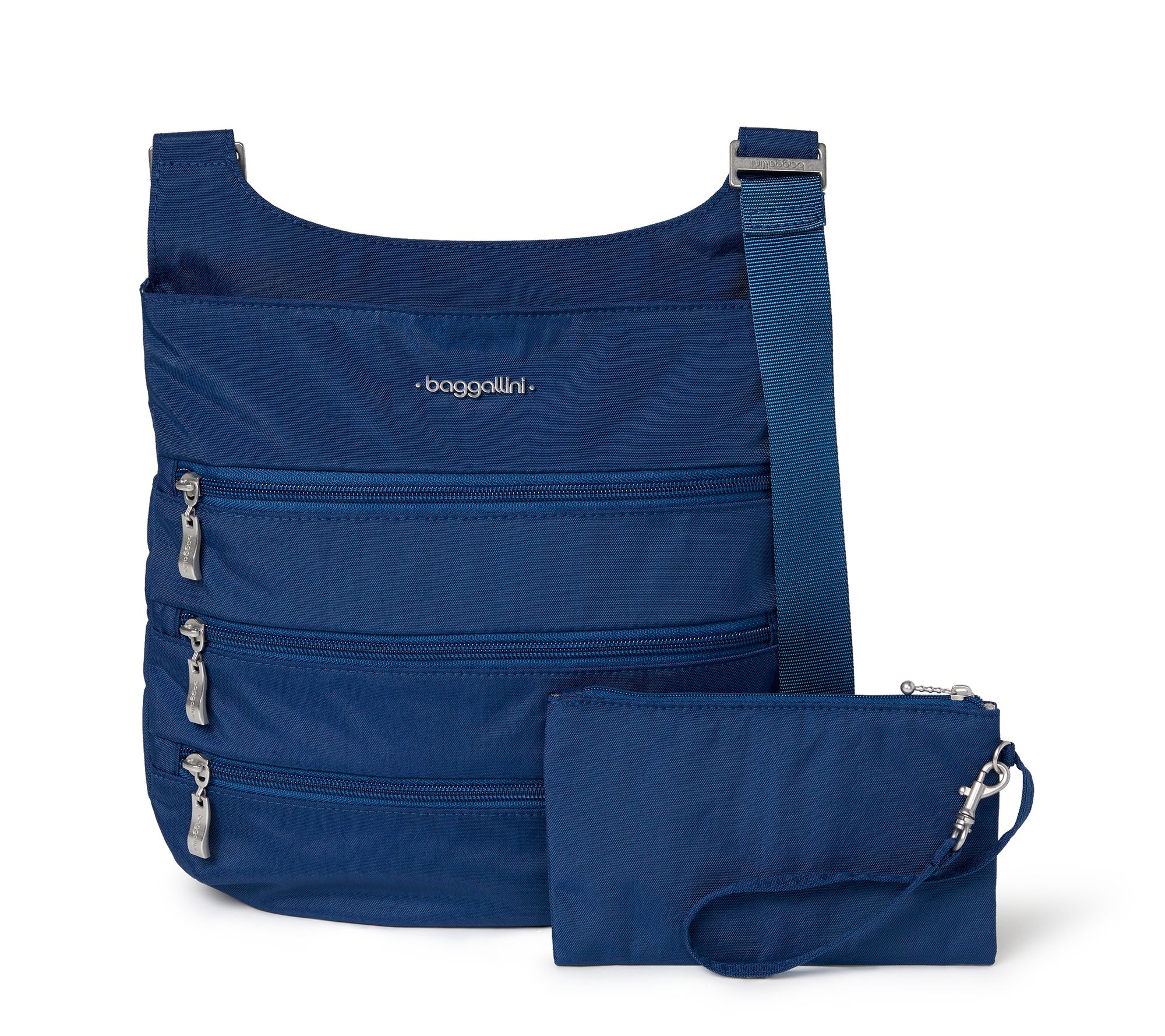 Baggallini Big Zipper Crossbody Bag with Removable Wristlet