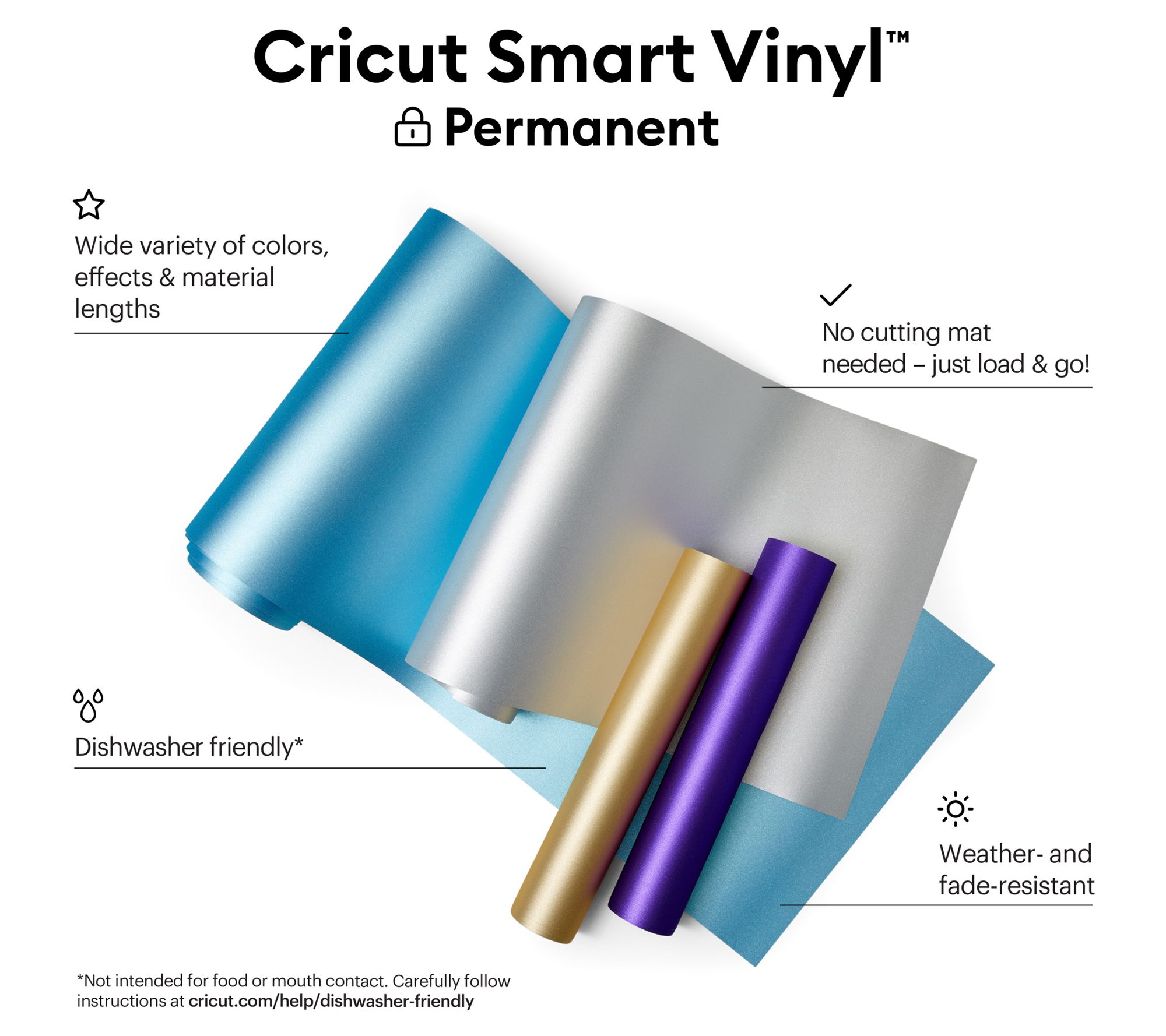 Cricut Smart Vinyl Permanent Roll - 25 in x 75 ft Size