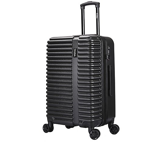 InUSA Lightweight Hardside Spinner 24" Black Suitcase - Ally