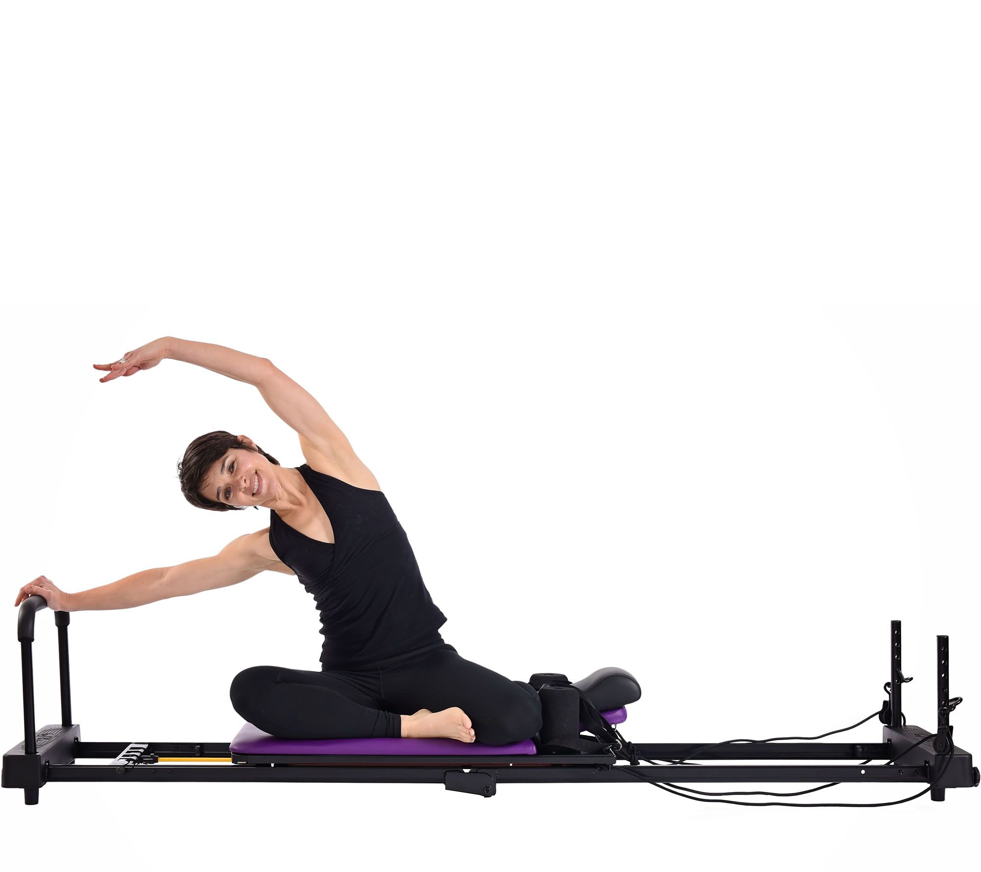 Aeropilates 4-Cord Reformer Plus w/ 4 DVDs and Rebounder on QVC 