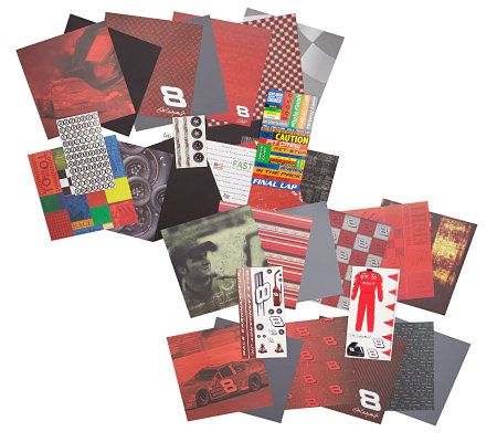 NASCAR Racing Scrapbooking Paper Kit with Stickers - QVC.com
