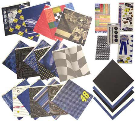 NASCAR Racing Scrapbooking Paper Kit with Stickers - QVC.com