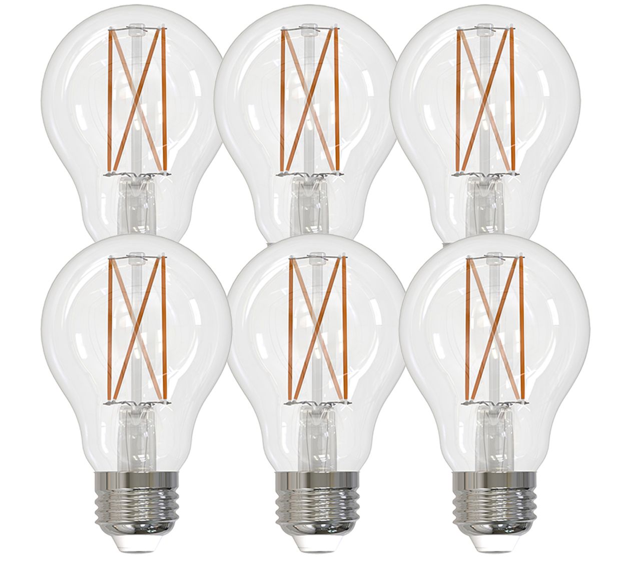 Bulbrite 8.5W LED A19 2700K Filament Bulb 6PK