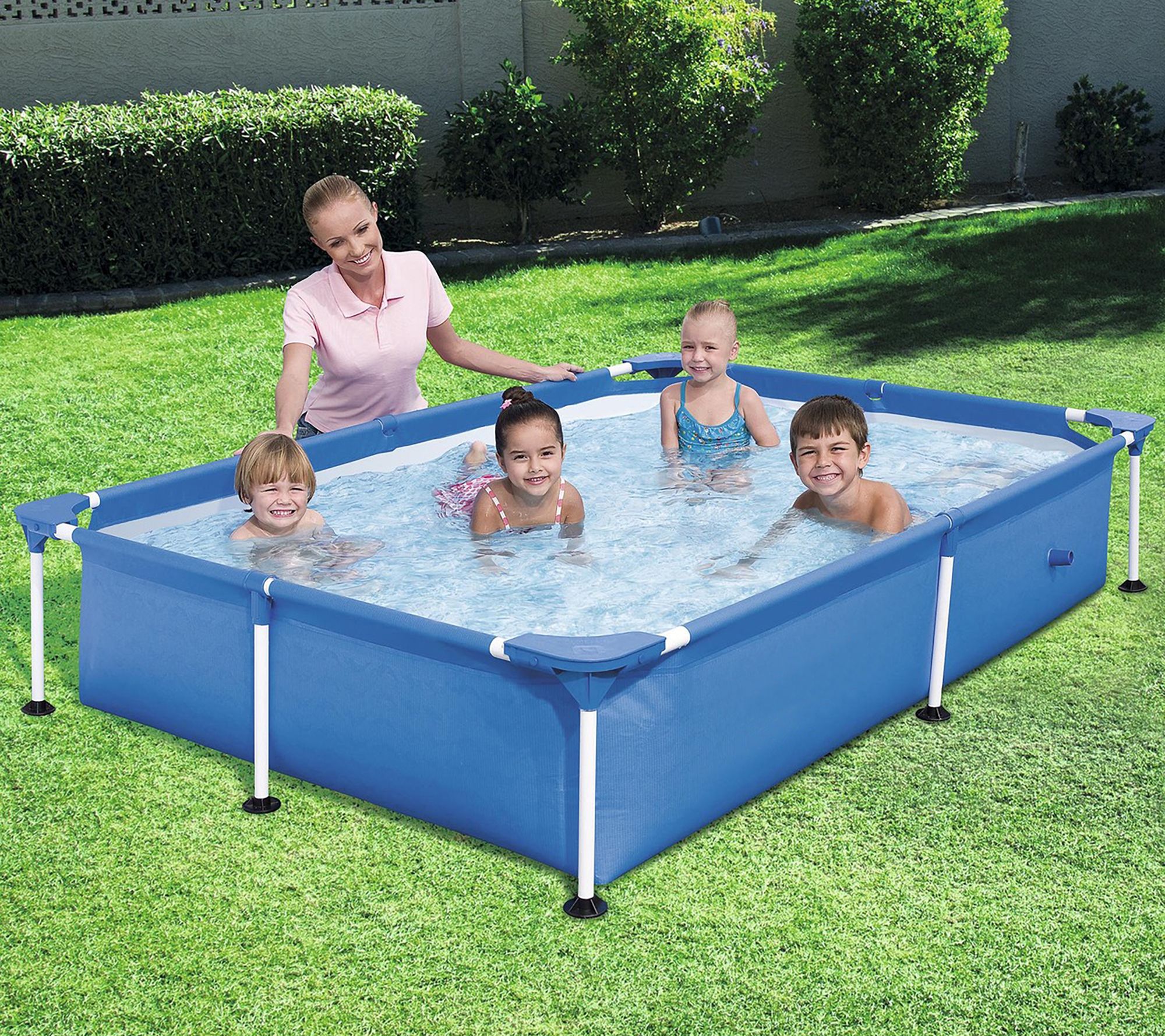 Pool Central 7.25ft x 17in Rectangular Framed Pool - QVC.com