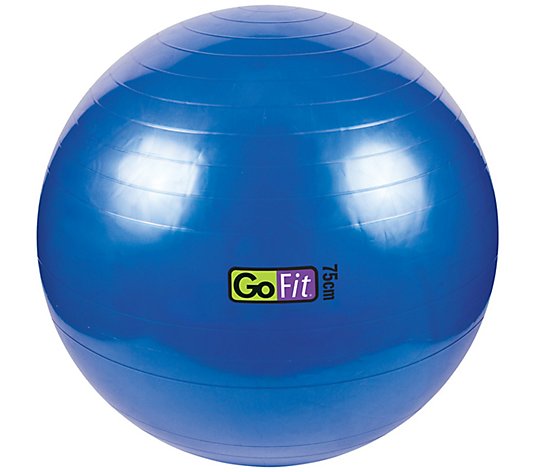 GoFit Exercise Ball with Pump 75cm Blue