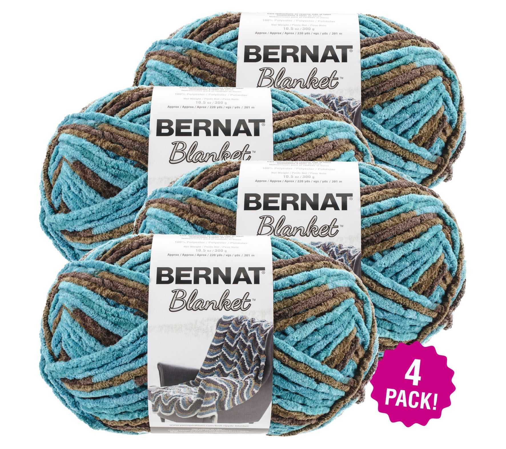  Bernat Big Ball Baby Sparkle Yarn - (3) Light Gauge 100%  Acrylic - 10.5oz - White - Machine Wash & Dry : Clothing, Shoes & Jewelry